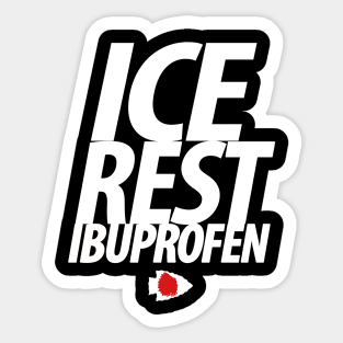 Ice Rest and Ibuprofen Sticker